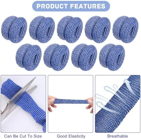 Finger Bandage Finger Roll Tubular Bandage 30 Pieces Breathable Finger Cots Wounds Care Dressings Elastic Thumb Bandages for Finger Sprains First Aid Scald Protection Gardening Work