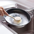 Jerliflyer Dish Brush with Handle, Kitchen Dish Washing Brush Long Handle Brush for Cleaning Dishes, Pots, Pans, Sinks and Stoves