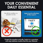 Party Patch Social Lifestyle Patch 5-Pack – Transparent Topical Adhesive for Festivals, Weddings & Active Events – Water-Resistant & Skin-Safe – Discreet Celebration Essential (5 Count)