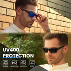 Bifocal Sunglasses Wrap Around Sunglasses Readers, Sport Sunglass with Built in Readers for Driving, Blue/Black