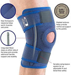 Neo-G Open Knee Brace - Knee Support for Patella Injuries, Joint Pain, Miniscus Tear, Rehabilitation, Sporting Injuries. Metal Side Stabilizers - Left or Right Knee - Class 1 Medical Device