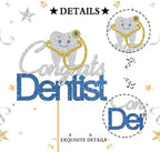 Congrats Dentist Cake Topper Congrats Doctor Grad Cake Decor Holy Molar You Did It It's Dr Medical School Graduation Party Decor Supplies Silver & Blue Glitter