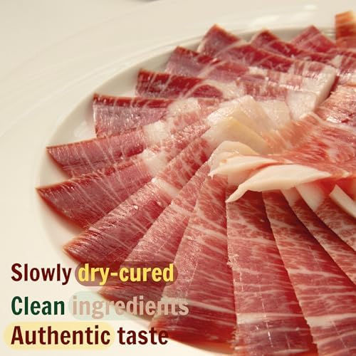 Altos de Iberia Serrano Ham Spain - With Ham Stand and Knife - Min Weight 14lb - 18 Months Avg Curing Time - Great Family and Friends Gift