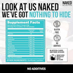 NAKED EAAs Amino Acids Powder - 50 Servings - Vegan Unflavored Essential Amino Acids 500 Grams - Instantized All Natural EAAs Powder Supplement