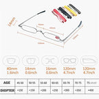 Mini Slim Reading Glasses for Men Women, with Pocket Pen Clip Tube Case