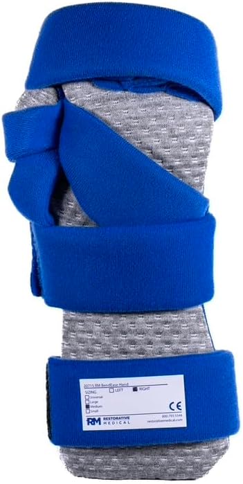 Restorative Medical BendEase Hand Splint - Wrist Pain Support for Carpal Tunnel, Arthritis and Stroke Recovery (Medium - Right)