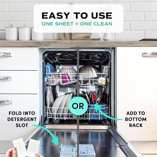 Zero Trace Dishwasher Detergent Eco-Friendly Sheets for Dish Washing - Plant Powered Technology- Unscented- 60 Loads