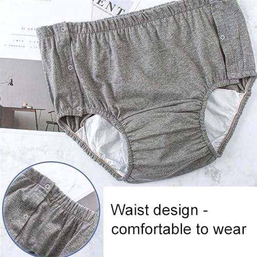 Urinary Incontinence Briefs, Breathable Incontinence Underpants Made of Cotton, Leak-Proof Underwear Washable Reusable Moderate Urinary Incontinence Briefs (Color : Green, Size : X Large)