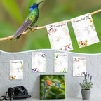4 Pads Hummingbird Sticky Notes 4" x 6" Funny Animal Sticky to Do Notepad Hummingbird Lover Gifts for Cute Animal Office School Decor, 200 Sheets