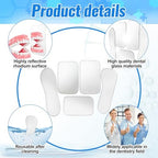 Set of 5 Dental Occlusal Photographic Mouth Mirror - Rhodium Intraoral Reflective Mirrors for Dentistry, Dental Plated Glass Reflector Oral Inspection Kit for Photography
