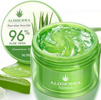 Aloderma Aloe Vera Gel Made within 12 Hours of Harvest with 96% Pure Organic Aloe Vera for Skin, Scalp, & Hair, Soothing Aloe Face Moisturizer, Multipurpose, Hydrating Aloe Gel, 7.05oz
