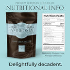Ambrosia Classic Sipping Chocolate - Handcrafted with 100% Real European Cocoa - Our European Drinking Chocolate Makes Luxurious & Velvety Smooth Hot Coco (Classic, 8oz. Packet)