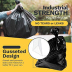 ToughBag 30-33 Gallon Trash Bags Heavy Duty (50 COUNT) 3 Mil Contractor Trash Bags – Heavy Duty Black Contractor Can Liners - Made In USA