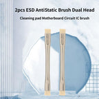 Antistatic Brush, 2 PCS Mainboard Cleaning Tools ESD Safety Dust Removal Brush Soft Brush for Cleaning Keyboard PCB Mobile Phone Parts
