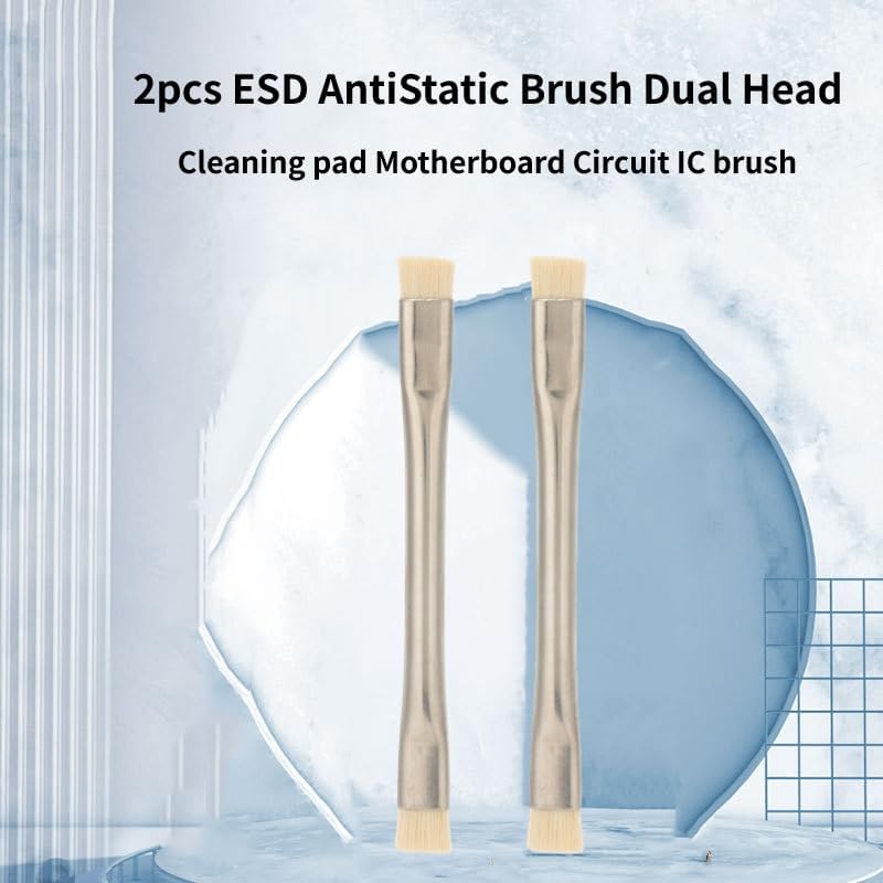 Antistatic Brush, 2 PCS Mainboard Cleaning Tools ESD Safety Dust Removal Brush Soft Brush for Cleaning Keyboard PCB Mobile Phone Parts