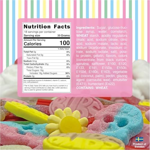 VINTERLAND - Bubs Swedish Candy Mix (1.2 Pounds) - Big Bubs Ovals - Big Bubs Swedish Candy Skulls - Happy Flowers - Sugared Strawberries, Bubs Tutti Frutti Rombs, and more - Vinterland Dream Edition