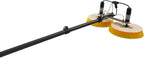 110V Electric Double Head Solar Photovoltaic Panel Cleaning Machine Solar Panel Cleaning Kit 13 FT Telescopic Water Fed Pole Brush 350 RPM/min
