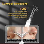 WSYUB Professional Blackhead Tweezers, Blackhead Remover Tools,Ingrown Hair Removal Kit