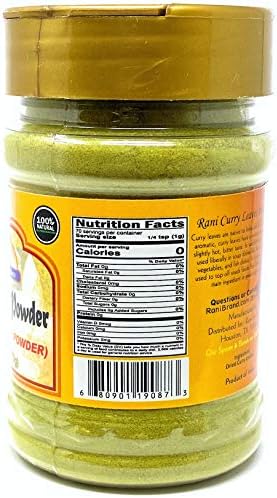 Rani Curry Leaves Powder (Kari Neem Patha) Indian Spice 2.4oz (70g) PET Jar ~ All Natural | Vegan | Gluten Friendly | NON-GMO | Indian Origin