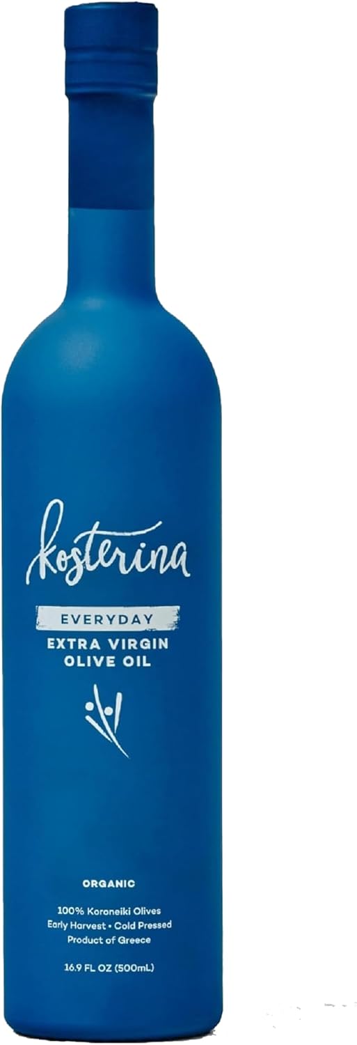 Kosterina - Everyday Organic Extra Virgin Olive Oil, High Heat Cooking Greek EVOO, Made from 100% Pure Early Harvest Koroneiki Olives, Natural Superfood, Polyphenol Rich, High Antioxidants (16.9 oz)