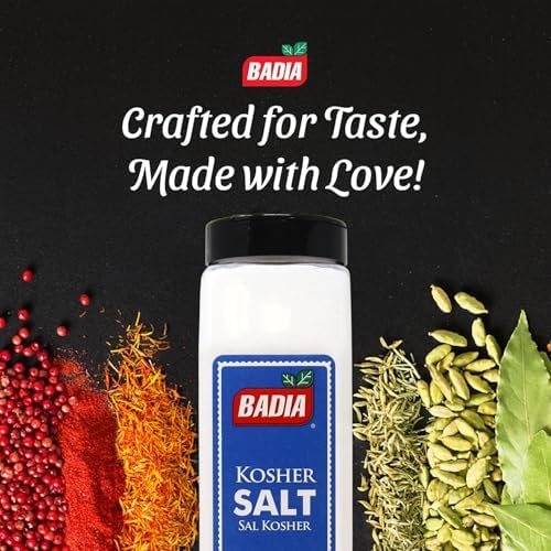 Badia Kosher Salt, 42 oz – Coarse Crystal Salt for Cooking, Grilling & Seasoning