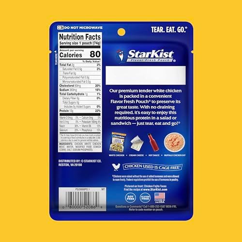 StarKist Premium White Chicken - 2.6 oz Pouch (Pack of 12)