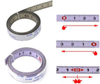 SagaSave Stainless Steel Measuring Tape Self Adhesive Precision Steel Rule for Drafting Tables Saw Tables Right to Left 0-5M Silver