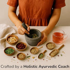 Gut Chakra | Artisanal Ayurvedic Herbal Loose-Leaf Tea | Hand-Blended in Small Batches | Caffeine-Free | Ginger, Fennel, Licorice, Cinnamon & Hibiscus | Post-Meal Digestion Ritual Blend | 20 Cups | 1.4 oz