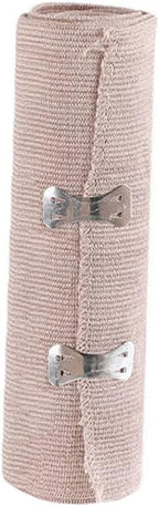 Elastic Bandage Wrap with Clips Fasteners Adhesive Bandaging Stretch Tape Rolls for First Aid Measures Outdoor Sports 6Inch x 15Ft