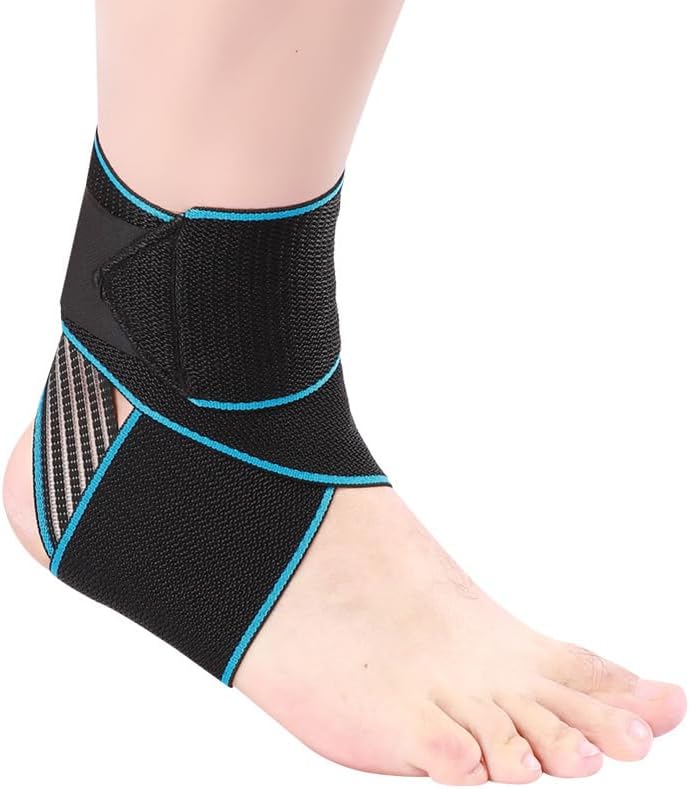 SUJAYU 2 PCS Ankle Braces for Men & Women, Ankle Compression Sleeve Plantar Fasciitis Brace Plantar Fasciitis Relief, Arch Support Socks Ankle Brace for Sprained Ankle (Blue)