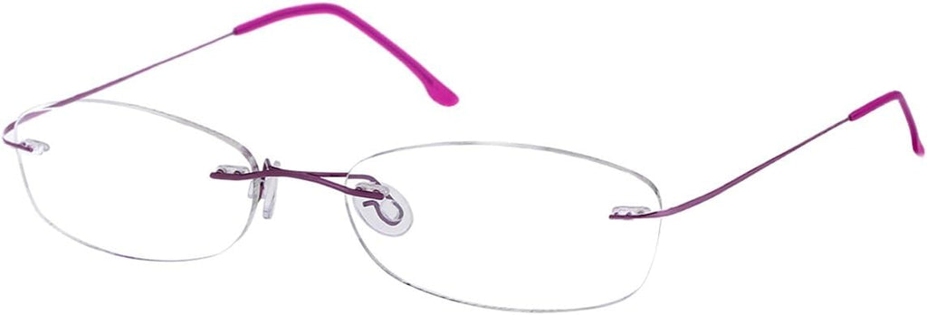 Titanium Frame Rimless Reading Glasses in 24 Strengths and 5 Colors