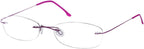 Titanium Frame Rimless Reading Glasses in 24 Strengths and 5 Colors