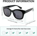 Eyekepper Large Frame Bifocal Sunglasses Women Oversize Bifocal Sunnies Readers - Black 2.00