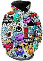 Mens Hip Hop Hoodie Street Novelty Hoodies 3d Printed Pullover Casual Sweatshirts