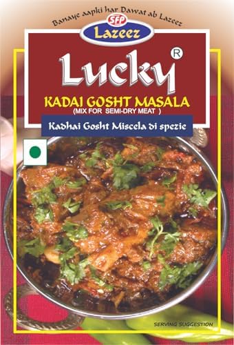 Lucky Masale Party Pack 3 (Tandoori Masala (chicken or Mutton), Shami Kabab, Chicken Korma, Kadhai Gosht, Yakhni Pulao)