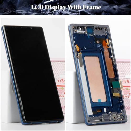TFT for Samsung Note 9 Screen Replacement for Samsung Galaxy Note 9 LCD Digitizer for Samsung SM-N960 Touch Screen Display Assembly Repair Kits (with Frame) (Blue)