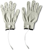 Pair of Conductive Fiber TENS/EMS Electrode Gloves & Massage Kneepads & Massage Socks With 6pcs Adapter Lead Wires For TENS/EMS Machine For Physical Therapy