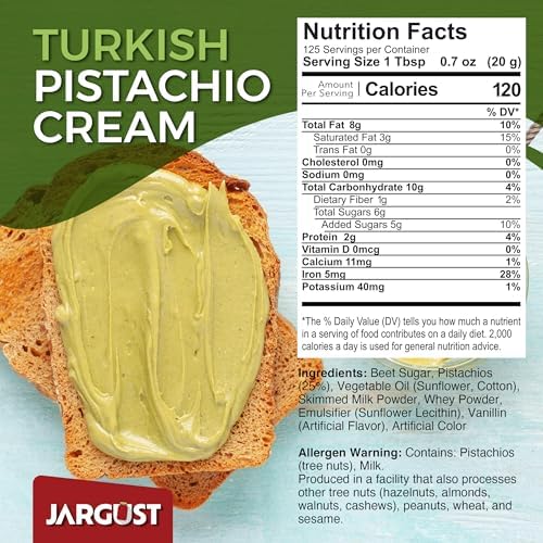 Bulk Pistachio Cream Spread 5.5 LB (2.5 kg) – Premium Turkish Pistachio Butter, Perfect for Dubai Chocolate Bar Kit, Gourmet Paste for Desserts, Breakfast, & Indulgent Treats
