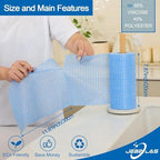 JEBBLAS Reusable Household & Kitchen Wipes, Disposable Cleaning Cloths, Wash Rags in 2 Rolls of 200 Sheets