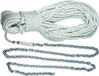 Lewmar Boat Anchor Rode for Windlasses - 15' 5/16" G4 Chain, 200' 5/8" 8-Plait Rope with Shackle, High-Test-Rated Galvanized Links, Hand-Sewn Whipping
