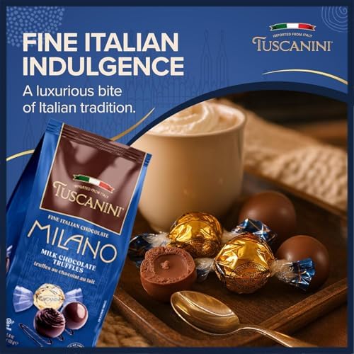 Tuscanini Fine Italian Milk Chocolate Truffles, Milano, 5.4oz (2 Pack) | Gourmet Italian | Premium Gift | Perfect for Holidays & Celebrations