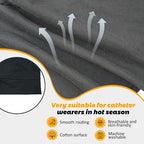 Lmaray Urine Bag Pants for Elderly/Men/Women, Incontinence Care Trousers, Catheter Leg Bag Pants with 2 Pockets