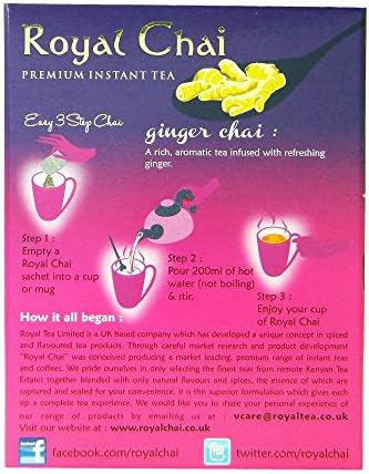 Royal Chai - Premium Instant Tea - Ginger (unsweetened) 180g x 2
