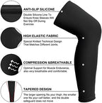 Sosation 8 Pcs Knee Brace Undersleeve Knee Sleeve for Under Brace Closed Patella Compression Breathable Leg Sleeves for Men Women Thigh Shin Support for Sports Protector(Large)