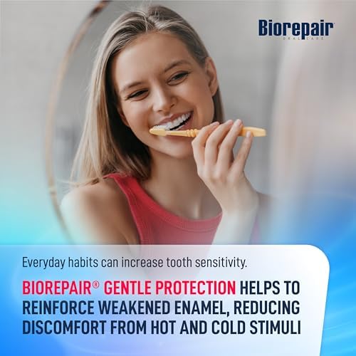 BIOREPAIR Gentle Protection- 24% Hydroxyapatite Toothpaste for Sensitive Teeth, Daily Use, Fluoride Free Toothpaste, Helps Prevents Plaque Build-Up & Freshens Breath, Oral Care, 3.28 Oz, Made in Italy