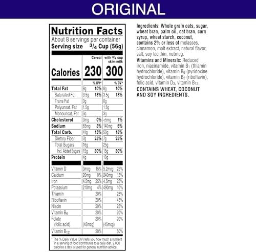 Kellogg's Cracklin' Oat Bran Breakfast Cereal, Fiber Cereal, Family Cereal, Original (3 Boxes)