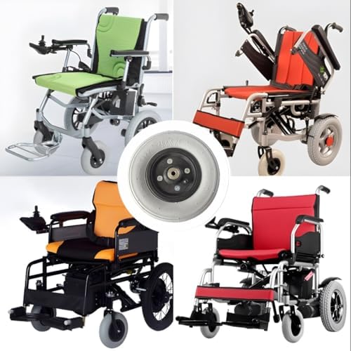 Wheelchair Casters/Wheels (Pair) 8” x 2” (200x50) Pneumatic Tire Wheels with 8mm Bearings for Electric Wheelchair Front Wheels