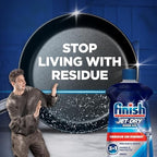 Finish Jet-Dry Dishwasher Rinse Aid, Compatible with Dishwasher Detergent, Prevents Spots & Residues, Dries, Shine & Protects, 23 oz, 255 Washes.