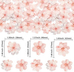 Gyufise 54Pcs Edible Cherry Blossoms Cake Decorations Edible Cherry Blossoms Cupcake Toppers Wafer Paper Flowers Cake Toppers for Baby Shower Kids Birthday Party Cake Food Decorations Supplies Pink
