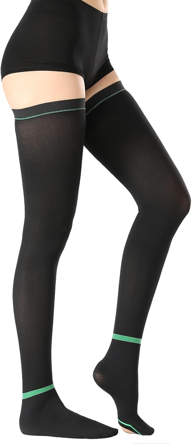 T.E.D.Anti Embolism Compression Stockings,15-20 mmHg Thigh High Knee High Ted Hose Medical Grade Support Socks with Inspect Toe Hole